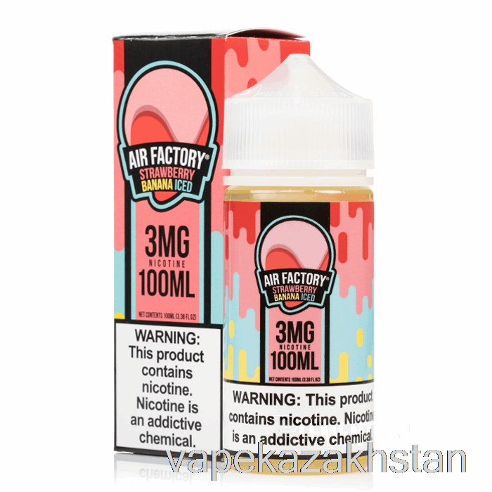 Vape Kazakhstan Strawberry Banana Ice - Air Factory - 100mL 0mg